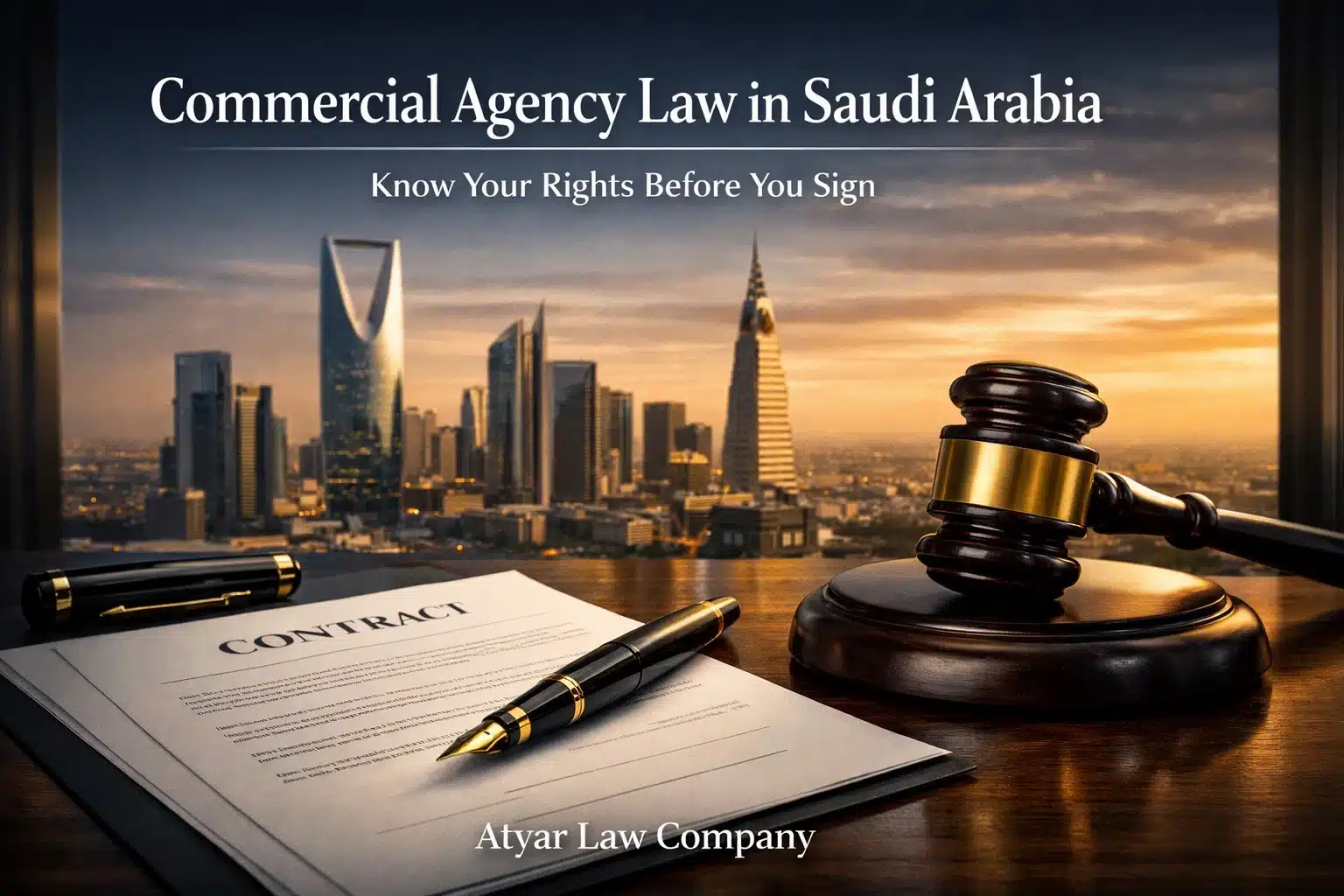 Commercial agency law in Saudi Arabia covering contract drafting, termination rights, and compensation claims for businesses in Riyadh