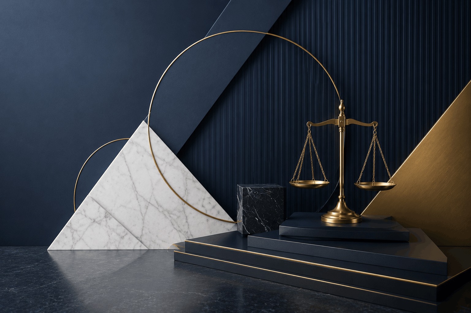 Scales of justice representing the lifting of enforcement decisions in a financial and commercial dispute in Riyadh.