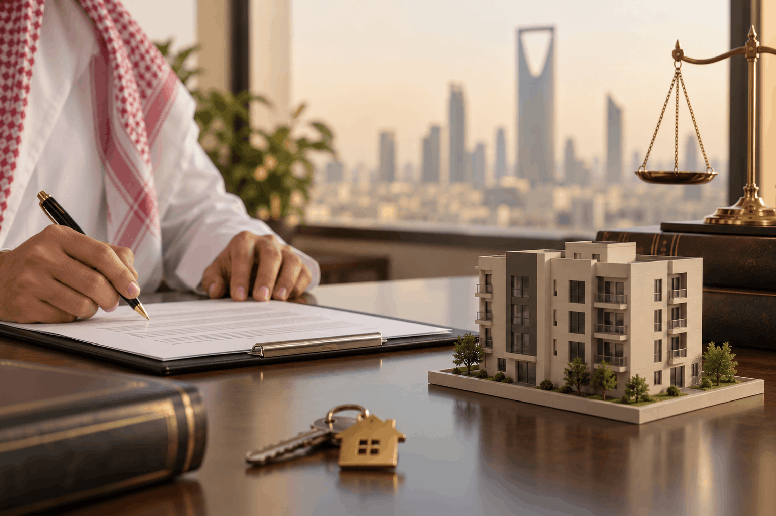 Riyadh real estate dispute concerning transfer of residential apartment ownership after full payment