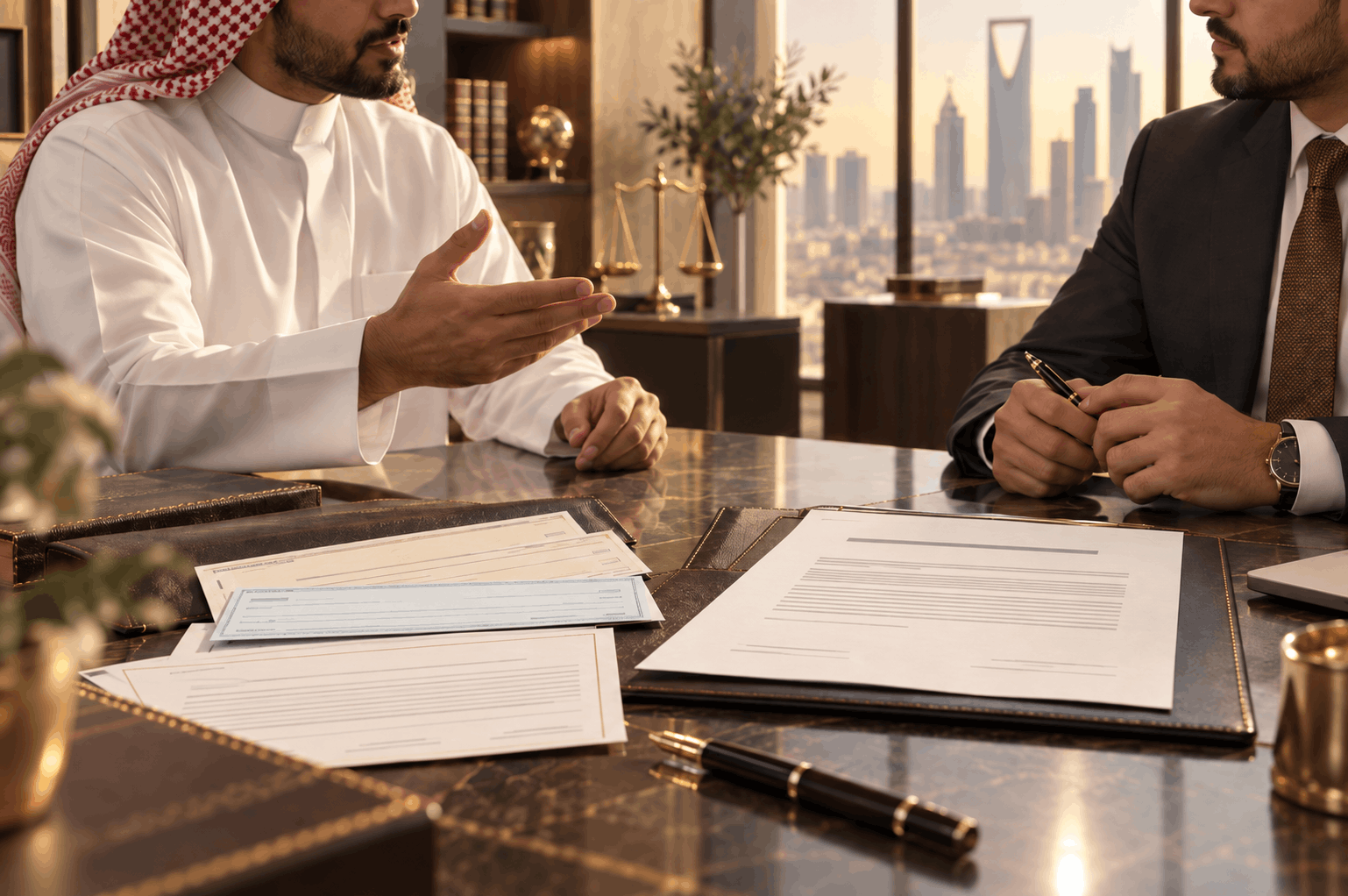 Saudi commercial partnership dispute settlement involving high-value commercial papers