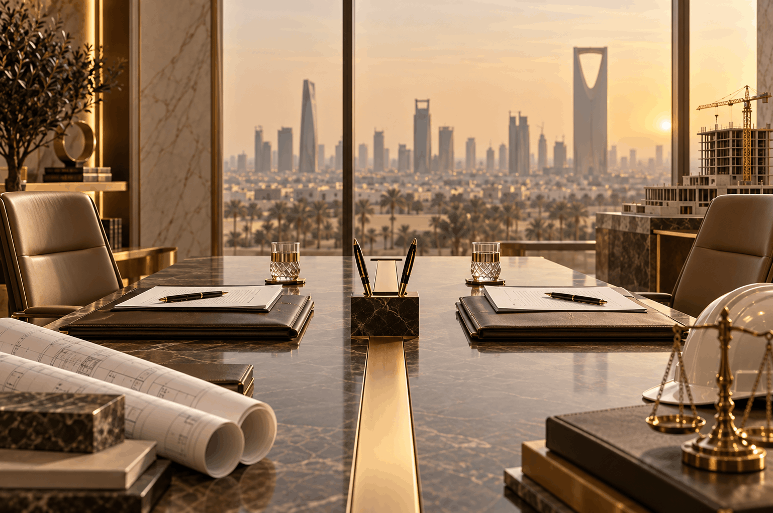 Amicable settlement in a Saudi contracting dispute involving construction documents, negotiation files, and commercial dispute resolution