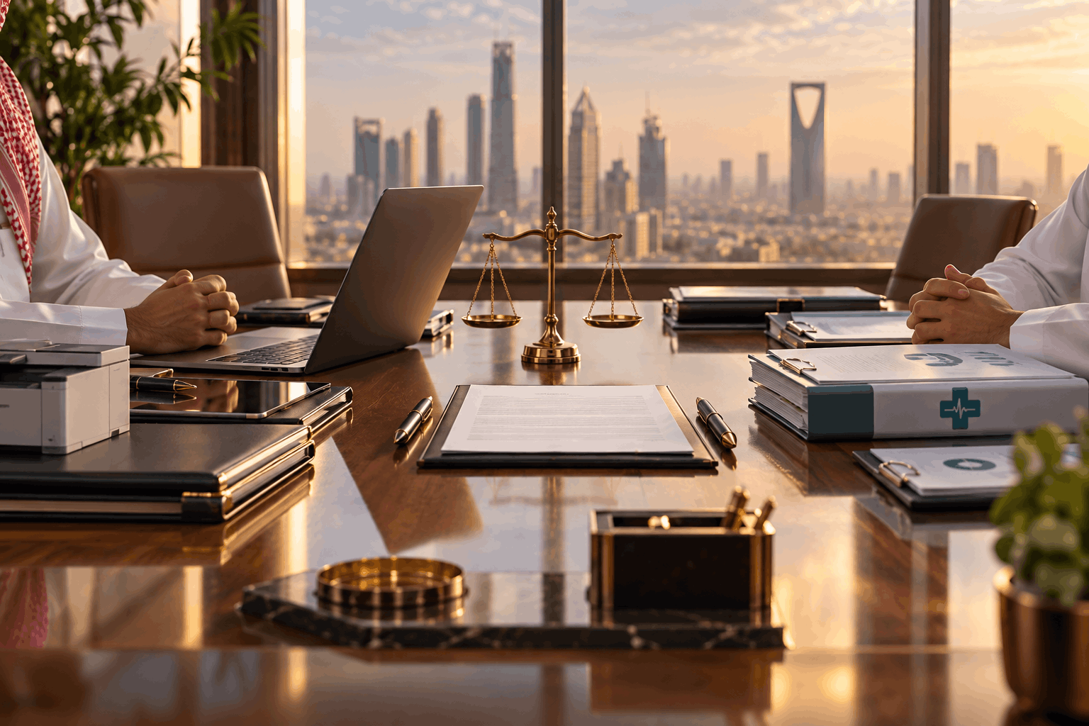 Commercial settlement between a one-person company and a medical claims settlement company in Saudi Arabia