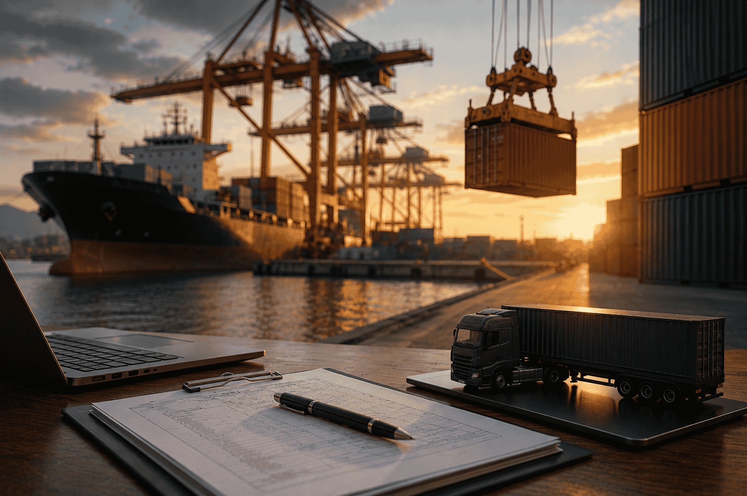 Commercial arbitration dispute involving equipment rental, trucks, and logistics services at Duba Port